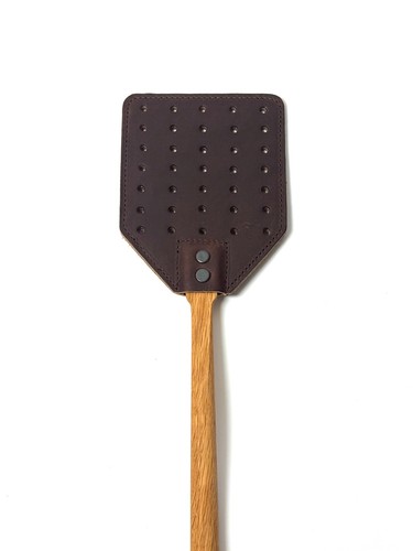 Handmade leather fly swatter - handmade,