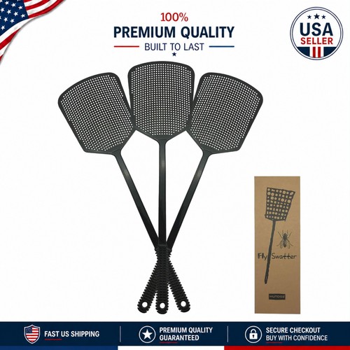 Classic black fly swatter - fly,