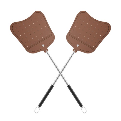 2pack leather fly swatter - 2pack,