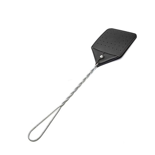 Leather fly swatter 4in - pu,