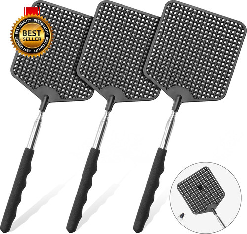 Telescopic fly swatter pack - swatter,