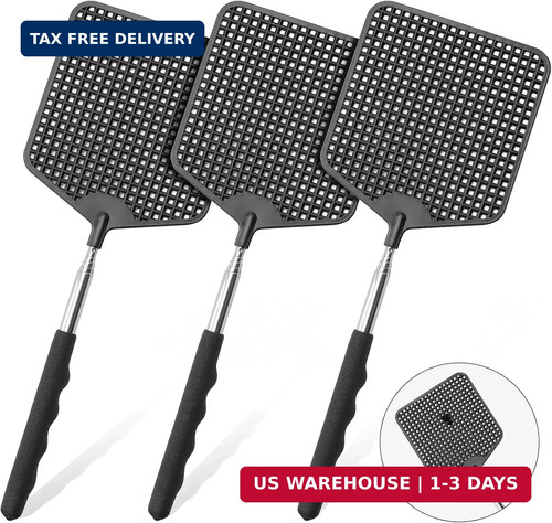 Telescopic fly swatter pack - swatter,
