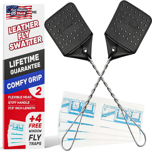 Leather fly swatter - fly, for